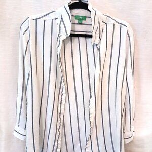 Dip Striped Long Sleeve Shirt, Large
